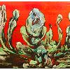My father's burial; 144.5cmX 79cm; Mixed paints on canvas