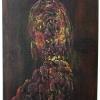 Shorai henyu vadzimu tinavo (You may look down upon and despise but the ancestoral spirits are watching!) 2012; 91cm x61cm; Printmaking ink, emulsion, fabric paint, oil paint, liquin and linsid on canvas