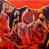 Forgotten relatives (2011)  43.5cm x 45.5 cm  Mixzed media on canvas (SOLD)