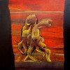 Ancestral beings (2011)  69cm x 61.5cm  Mixed media on canvas