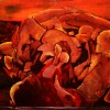When do you follow? (2011)  63.5cm x 57cm  Mixed media on canvas