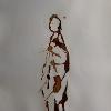 Title: Portrait of my mother (2013); Size: 100cm X 70cm; Medium: Butternut & sweet potato on fabriano; (31) (Sold)