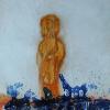 Untitled I (2012); A1; Printmaking ink, acrylic paint, oil paint and sweet potato on fabriano paper